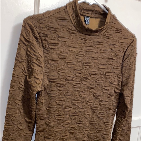 SHEIN SXY Medium Brown Honeycomb Textured Bodycon Dress - Picture 14 of 16